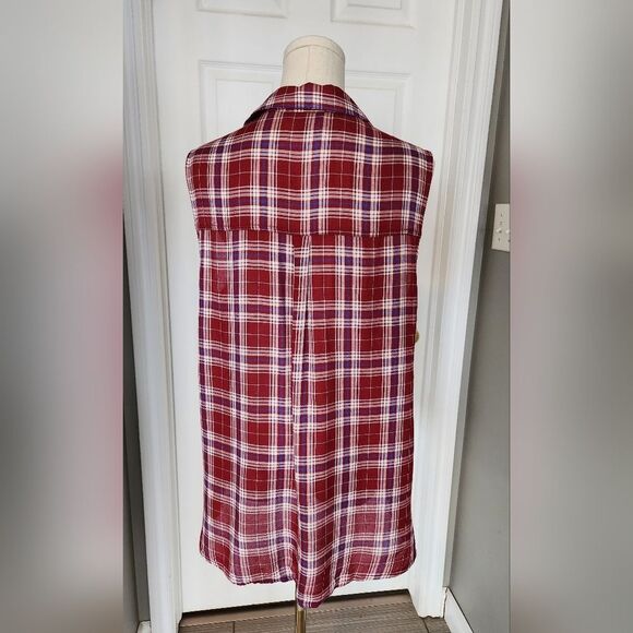 NWOTโRock & Republic plaid sleeveless top - Size Large - Picture 5 of 8